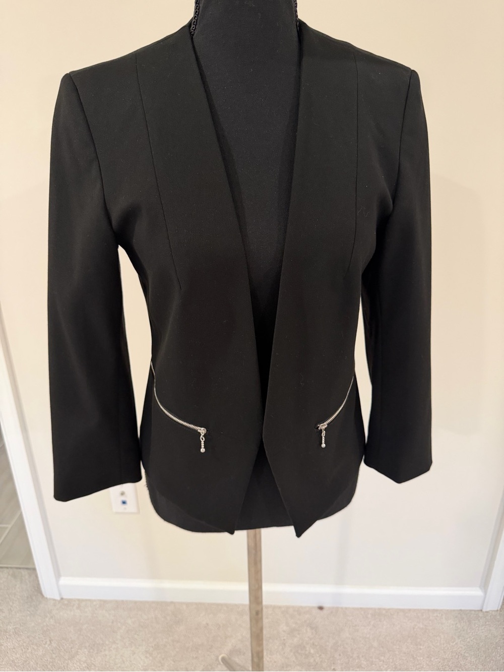 Express Black Open Front Blazer Jacket Women’s Size 6